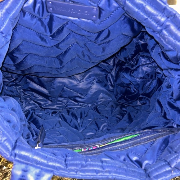 Vera Bradley Large Pleated Tote Shoulder Bag – Trimmed Emerald Green Paisley - Picture 12 of 14